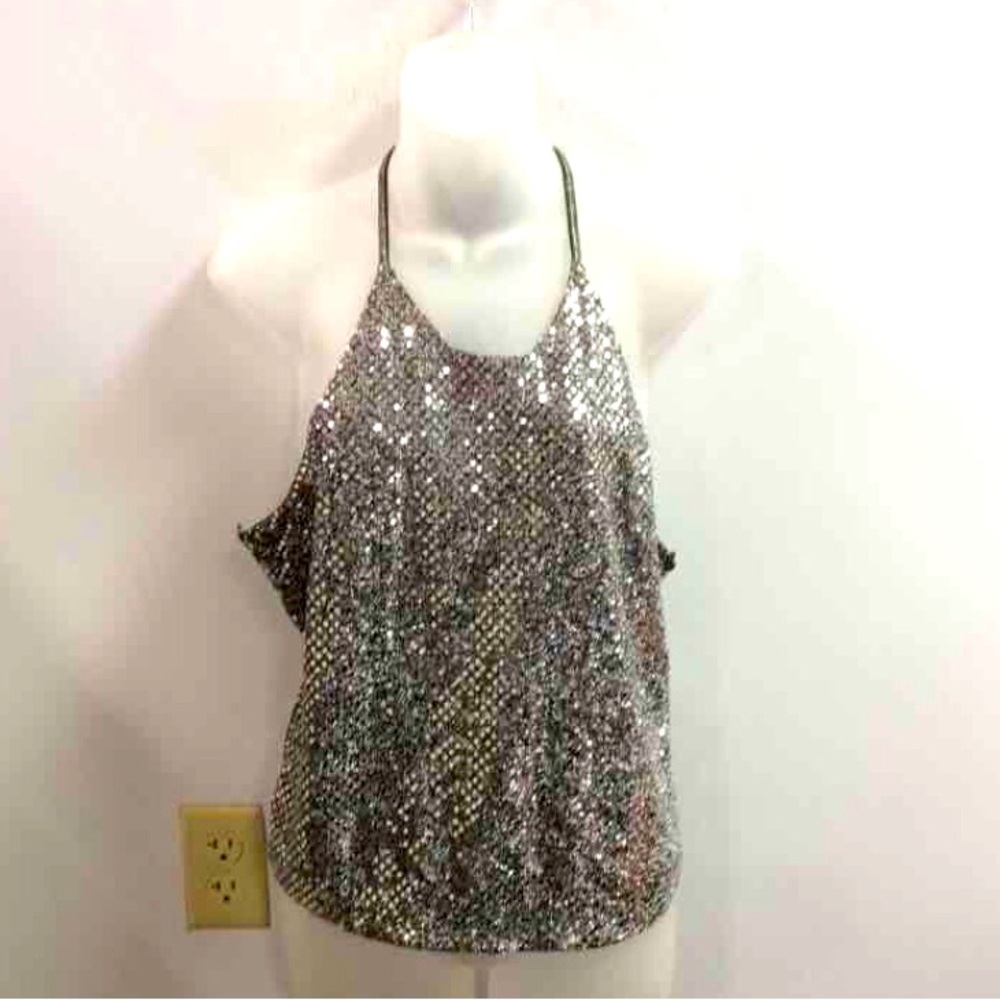 Formula X Sequined Razorback Top